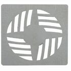 Grelha Astra Quadrada Em Abs 9,4x9,4 Cm Cromada Gr14