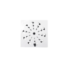 Grelha Astra Rotativa Quadrada Cromada Grb16