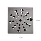 Grelha Astra Rotativa Quadrada Cromada Grb16