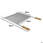 Grelha Barra Redonda Esmaltada Uruguaia Churrasco Reta 80x50