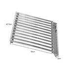 Grelha Canelada Churrasco 425mm Aço Inox Lilies Móveis