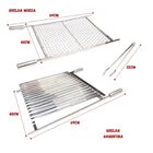 Grelha Churrasco Argentina Parrilla, Moeda 70x40cm Pegador