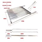 Grelha Churrasco Parrilla Argentina 70x40 Inox + 2 Espetos
