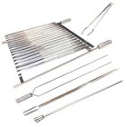 Grelha Churrasco Parrilla Argentina 70x40 Inox + 3 Espetos
