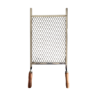 Grelha Churrasqueira Em Tela Goyana Aço Inox 30x40 Cabo Madei