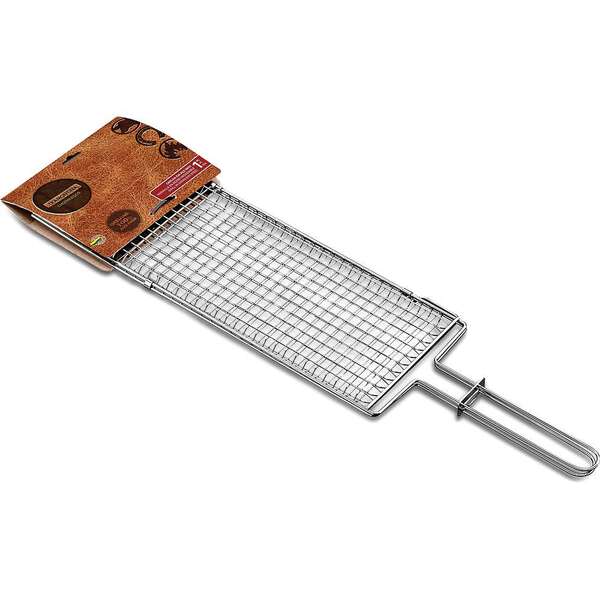 Grelha De Aço Inox 84 Cm Prata