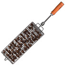 Grelha De Churrasqueira 2x14x75 Cm Carbono Cromado Madeira Eu