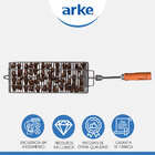 Grelha De Churrasqueira 2x14x75 Cm Carbono Cromado Madeira Eu