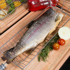 Grelha De Churrasqueira 63x14x5 Cm Carbono Cromado Madeira Eu