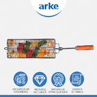 Grelha De Churrasqueira Grande 77x14x5cm Carbono Cromado Made