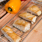 Grelha De Churrasqueira Grande 77x14x5cm Carbono Cromado Made