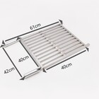 Grelha De Inox Barra Chata 40x40cm - Arteinoxx