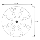 Grelha Inox 10x10cm Redonda Fecho Inteligente Hotel Casagrand