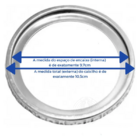 Grelha Inox 10x10cm Redonda Fecho Inteligente Hotel Casagrand