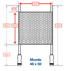 Grelha Inox Moeda Com Cabos De Madeira Para Churrasco - Brigh