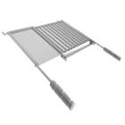 Grelha Inox Para Churrasco Com Coletor De Gordura E Chapa Aux