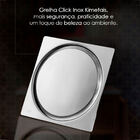 Grelha Kimetais Inox 10x10 Quadrada Click Cromada