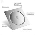 Grelha Kimetais Inox 10x10 Quadrada Click Cromada