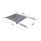 Grelha Larga De Churrasco 85x50cm Coletor Inox 304 Legumes