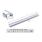 Grelha Linear Invisível Oculta Com Caixilho Fendi 100x8cm