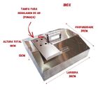 Grelha Moeda Inox 70x40 + Abafador Inox Para Churrasqueiras