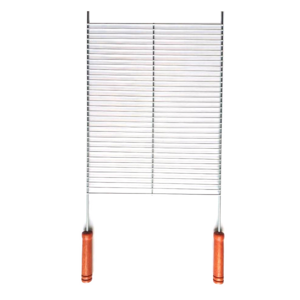 Grelha Para Churrasco 40x40 Cabo Madeira Aramada (uruguaia)