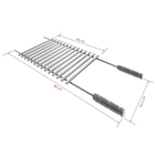 Grelha Para Churrasco Plana Aço Inox Vegetariano Legumes Top