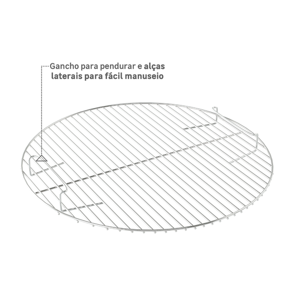 Grelha para Churrasqueira em Aço Inox 54cm Phoenix AlphaNaterial