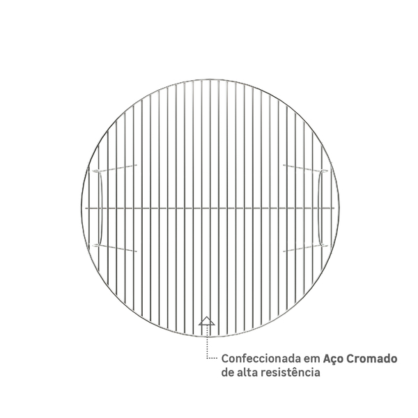 Grelha para Churrasqueira em Aço Inox 54cm Phoenix AlphaNaterial