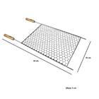 Grelha Para Churrasqueira Assador Moeda Aço Inox 2 Pegadores