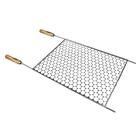 Grelha Para Churrasqueira Assador Moeda Aço Inox 2 Pegadores