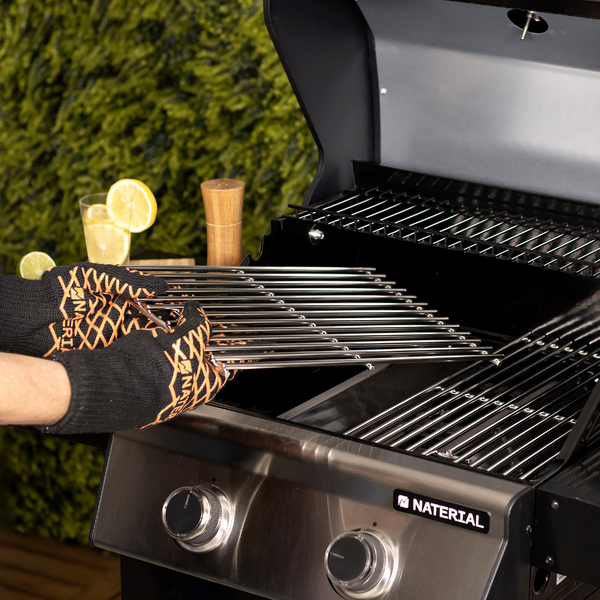 Grelha para Churrasqueira em Aço Inox 24x41,5cm Naterial