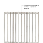 Grelha para Churrasqueira em Aço Inox 24x41,5cm Naterial