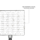 Grelha para Churrasqueira em Aço Inox 30x26cm Naterial