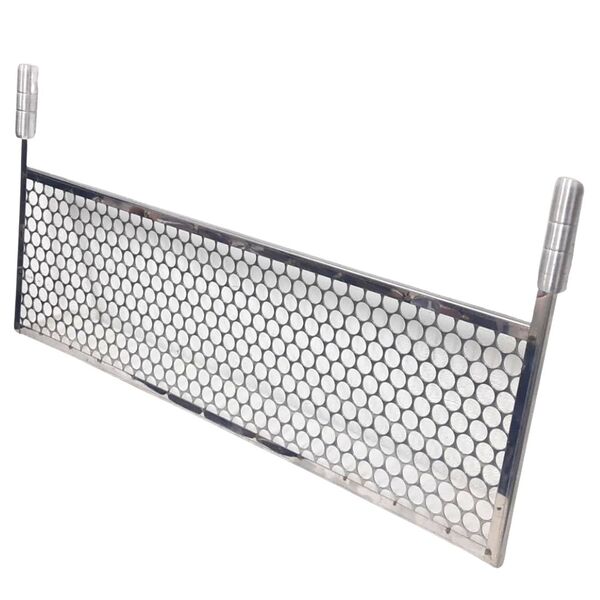 Grelha Para Churrasqueira Espetinhos Inox Grande 73,5x26cm