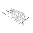 Grelha Para Churrasqueira Giratória 3 Pegadores Média Churras