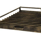 Grelha Para Lareira Suporte Queimador Com Gaveta M