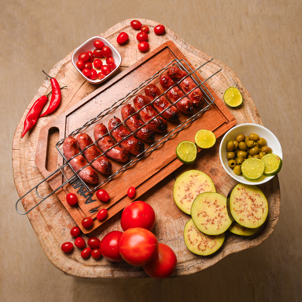 Grelha para Linguiça Gourmet Aço Inox 64x16cm Artmill