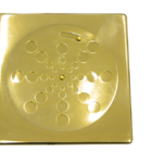 Grelha Para Ralo Dourada Quadrada De 10cm - Estilmax