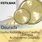 Grelha Para Ralo Dourada Redonda 10cm Com Caixilho-estilmax