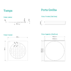 Grelha Para Ralo Quadrado 15cm X 15cm Inox Polido Novii