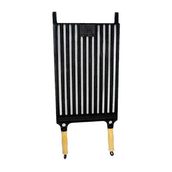 Grelha Parrilha Argentina Ferro Fundido Cabo Madeira 50x30cm