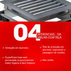 Grelha Perfurada Em Inox  30x30 Cm