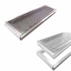 Grelha Perfurada Em Inox Branco 20x50 Cm