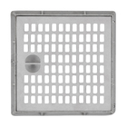Grelha para Escoamento|Drenagem com Alta Vazão de Polipropileno Natural 20x20cm Cinza Odem