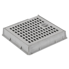 Grelha para Escoamento|Drenagem com Alta Vazão de Polipropileno Natural 20x20cm Cinza Odem