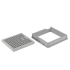 Grelha para Escoamento|Drenagem com Alta Vazão de Polipropileno Natural 20x20cm Cinza Odem