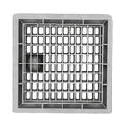 Grelha para Escoamento|Drenagem com Alta Vazão de Polipropileno Natural 20x20cm Cinza Odem