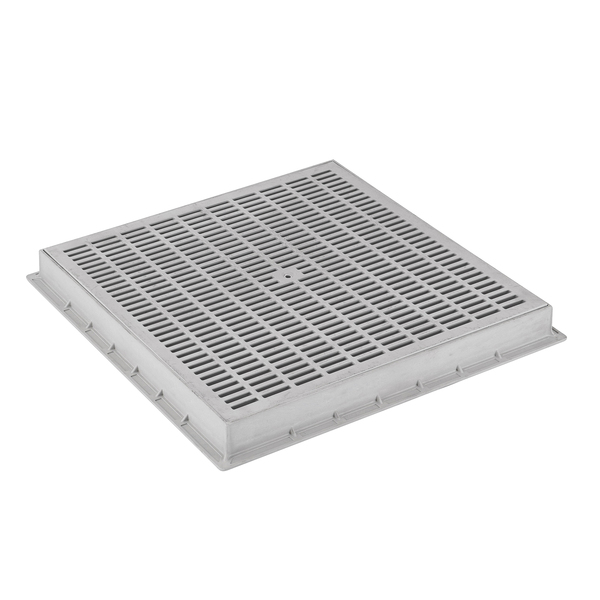 Grelha para Escoamento|Drenagem com Alta Vazão de Polipropileno 55x55cm Cinza Odem