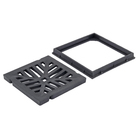 Grelha PP 20x20cm PVC Preto Odem